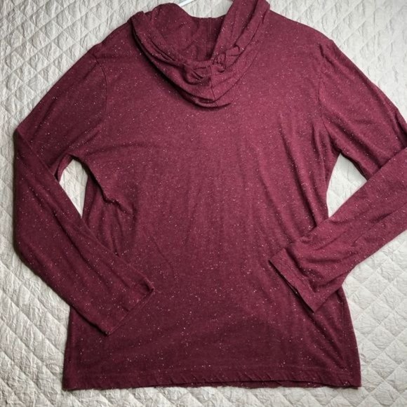 Forever 21 long sleeved hooded nubby tee shirt size Large - Picture 3 of 4